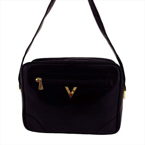 Mario Valentino Shoulder Bag V Mark Leather Authentic USED - Picture 1 of 1